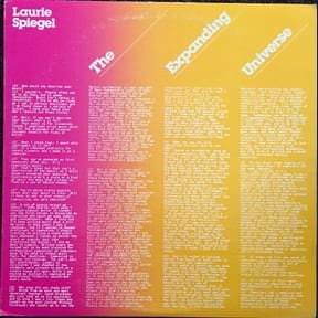 The Expanding Universe by Laurie Spiegel album cover